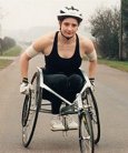 Fiona wheelchair racing